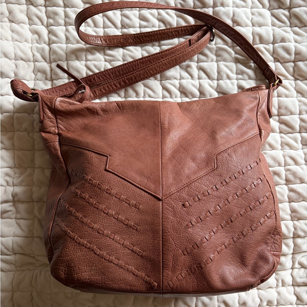 Day & Mood Handcrafted Cognac
Leather Marley Hobo Bag